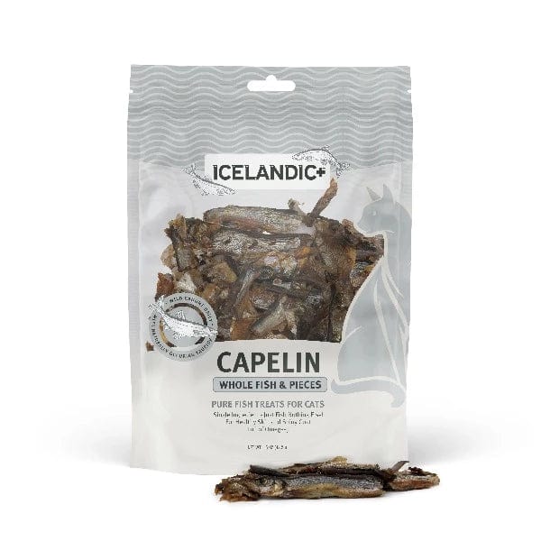 Premium Icelandic Capelin Whole Fish Cat Treats - Natural, High-Protein Snack for Cats - Perfect for Training, Rewards & Dental Health