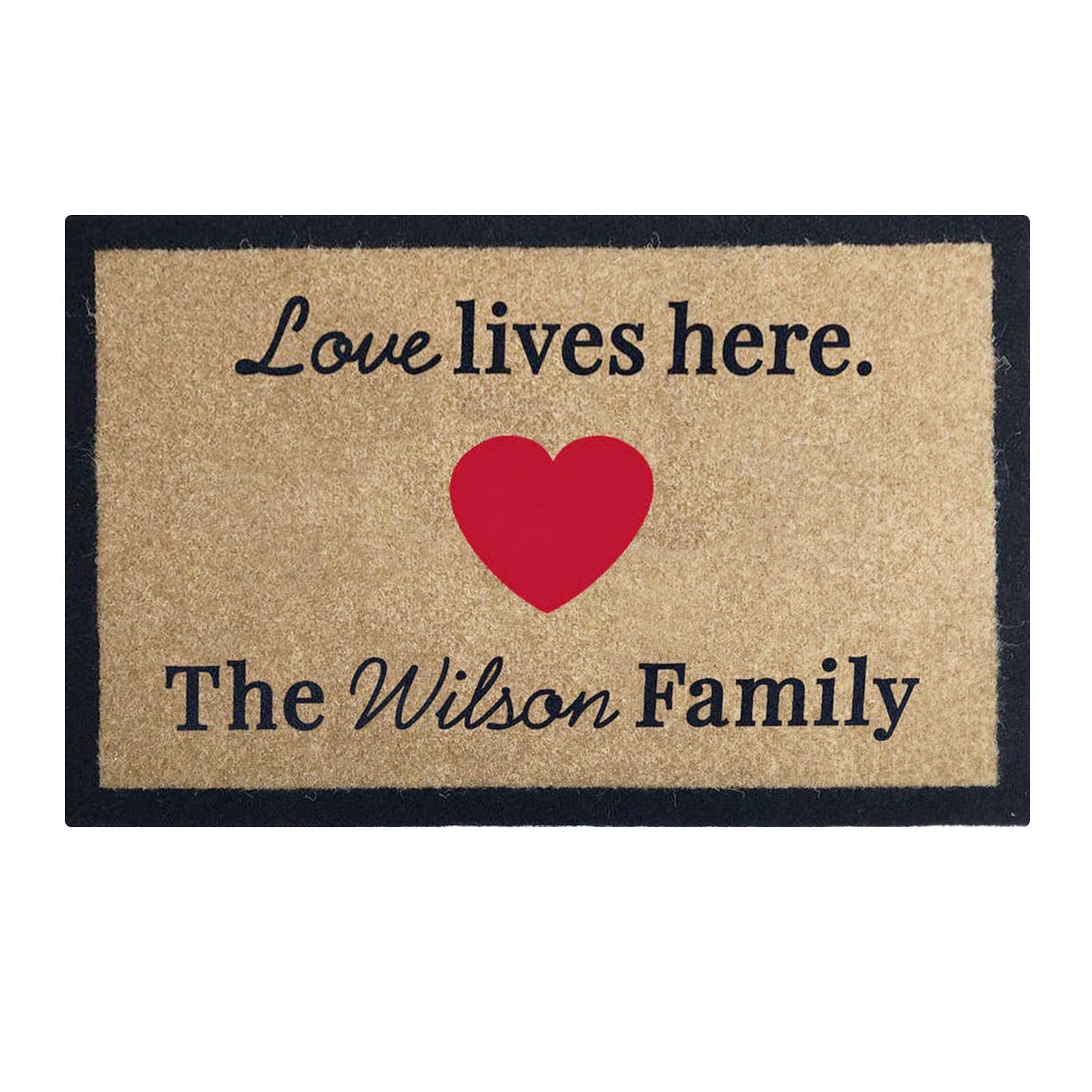 BCDlily Valentine's Day Doormat - Heart-Shaped Welcome Rug for Indoor/Outdoor Use - Romantic Holiday Decor for Front Door, Porch & Entryway - Perfect Valentine's Gift for Couples & Home Decor