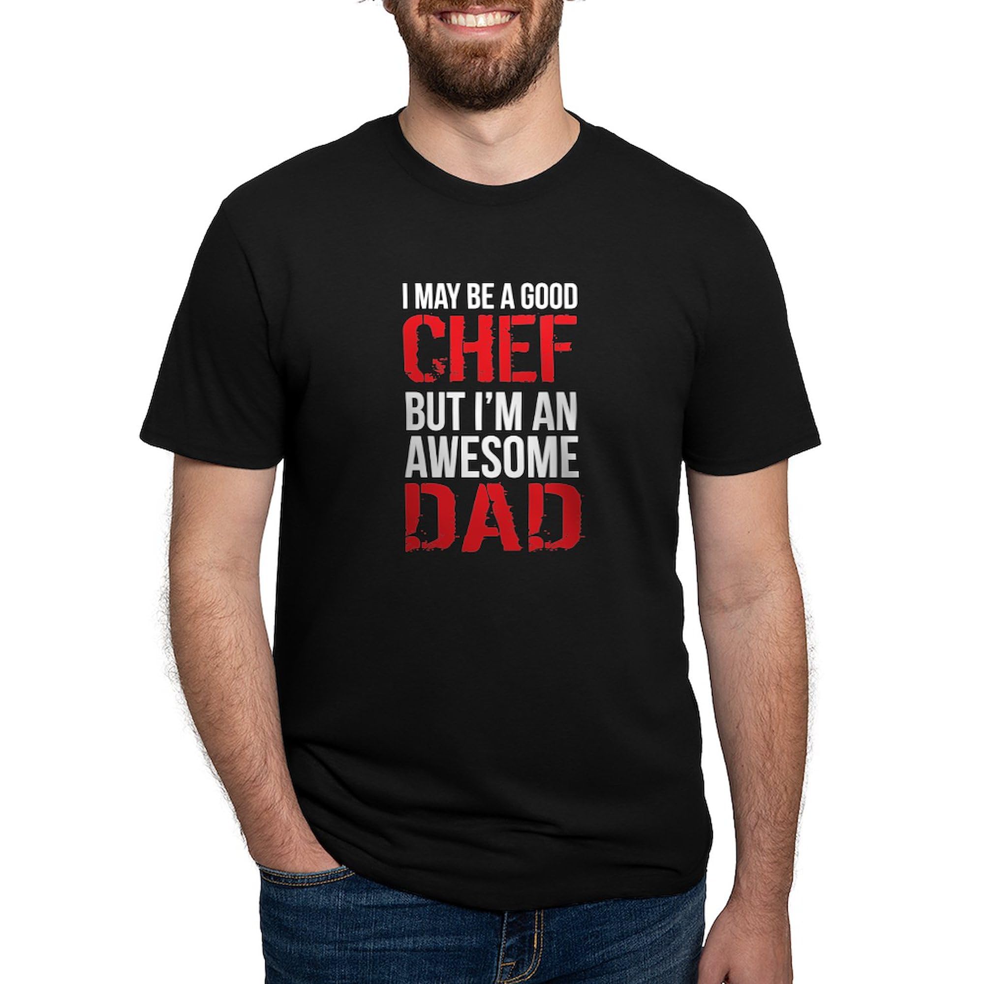Awesome Chef Dad Fun T-Shirt for Men - Premium Tri-Blend Comfort Fit Casual Shirt - Perfect for Father's Day, Cooking Enthusiasts & BBQ Parties