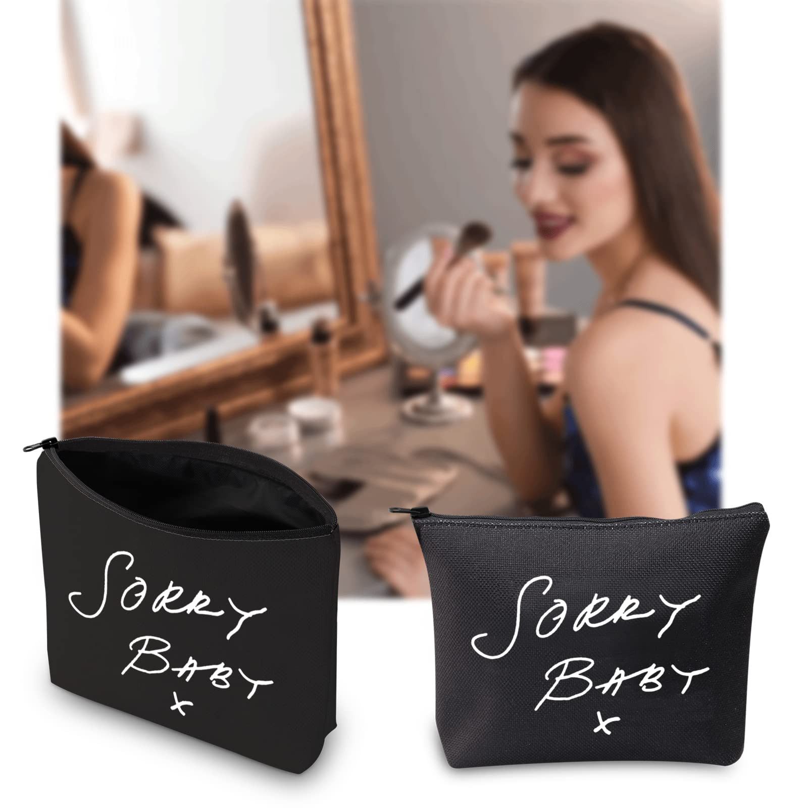 JXGZSO Villanelle & Eve Inspired Makeup Bag - Stylish Cosmetic Zipper Pouch for Women & Girls | Perfect Gift for TV Show Fans, Travel & Daily Makeup Organization