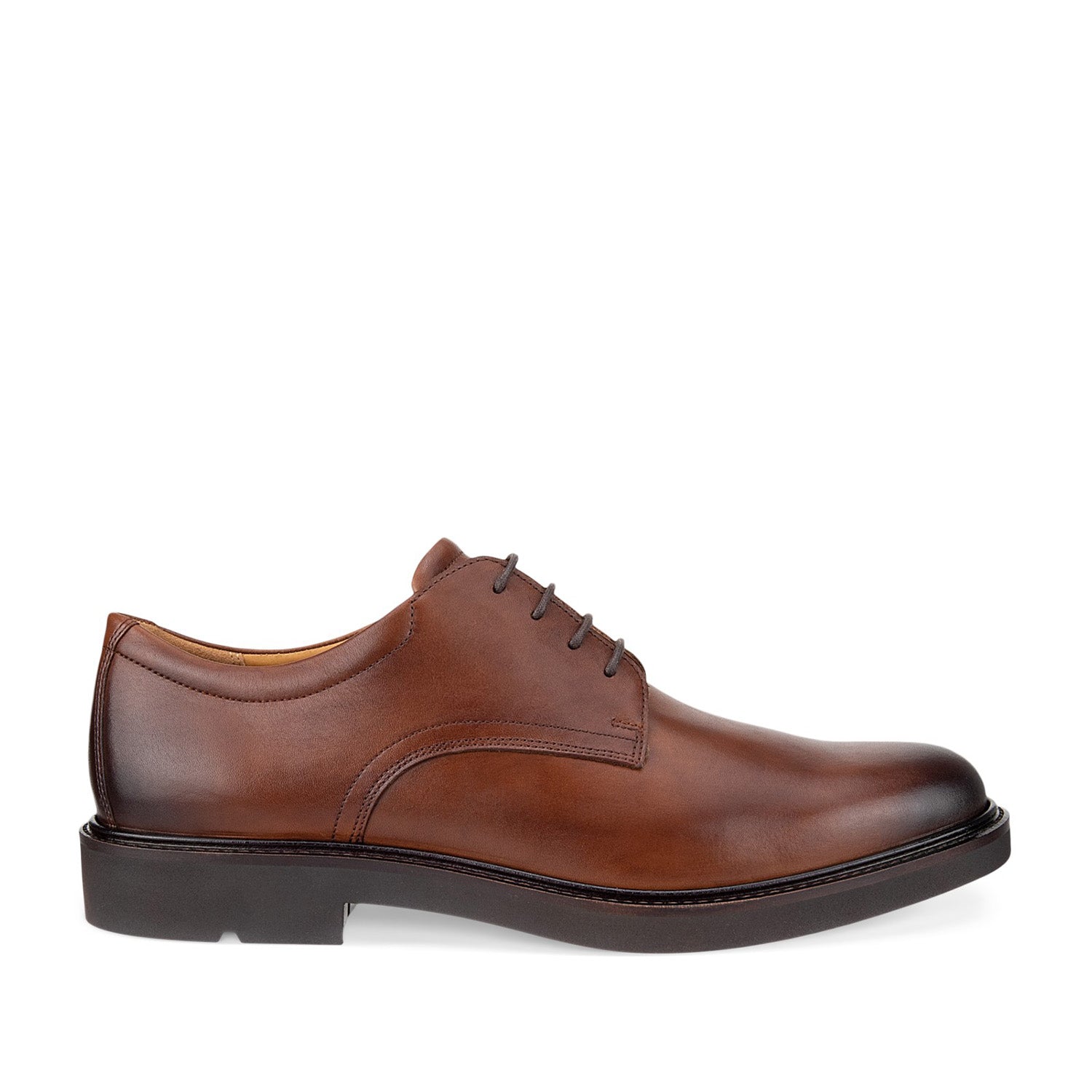 ECCO Men's London Derby Dress Shoes in Cognac - Classic Oxford Style for Business, Office & Formal Occasions