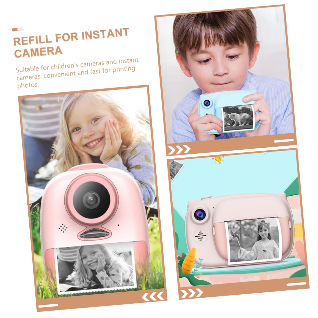 Gatuida 6 Rolls Thermal Printing Paper for Kids Instant Camera - Sensitive Replacement Paper & Transfer Paper Accessory - Perfect for Birthday Gifts, Party Favors, and Creative Photography Fun