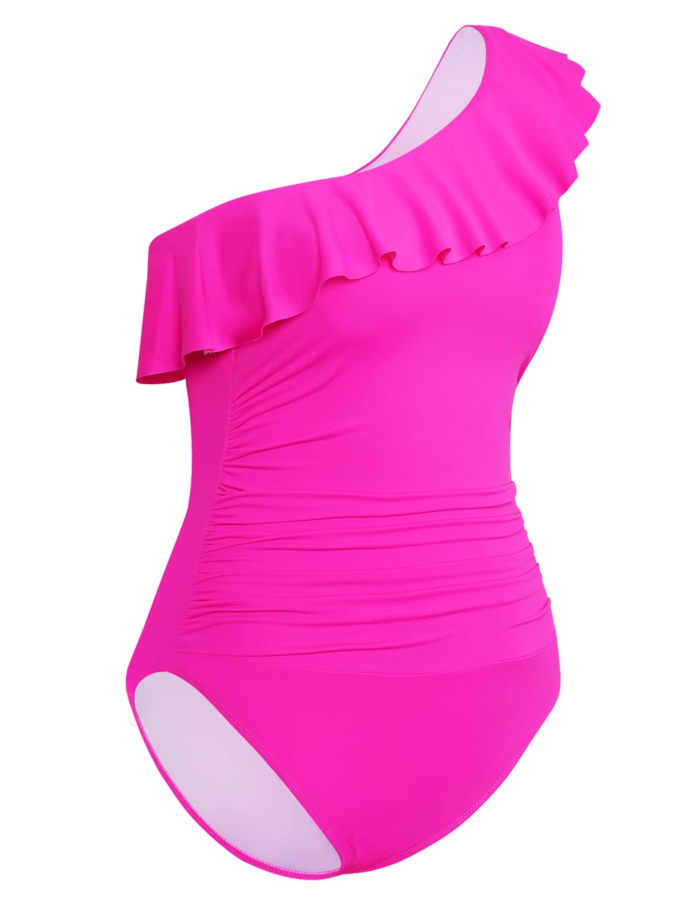 Hilor Women's One Piece Swimsuit - Tummy Control Asymmetric One Shoulder Bathing Suit for Women | Beach Vacation, Pool Party & Summer Swimwear