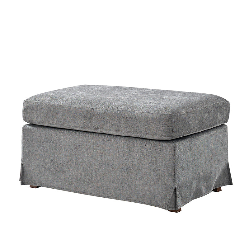 Comfortable Miles Slipcovered Armchair with Large Ottoman - Perfect for Living Room, Bedroom, or Home Office Relaxation