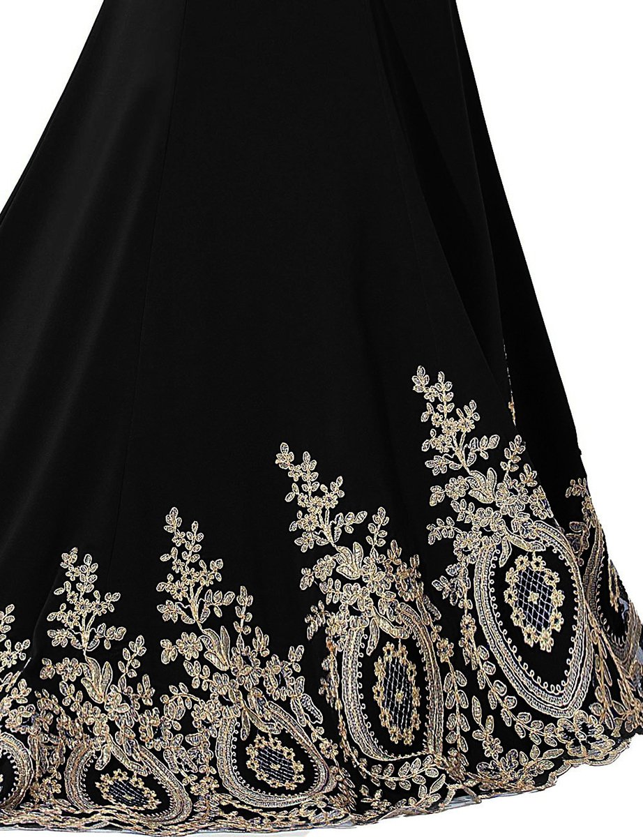 MisShow Women's Elegant Embroidery Lace Long Mermaid Evening Gown - Formal Prom Dress for Special Occasions, Weddings & Black Tie Events