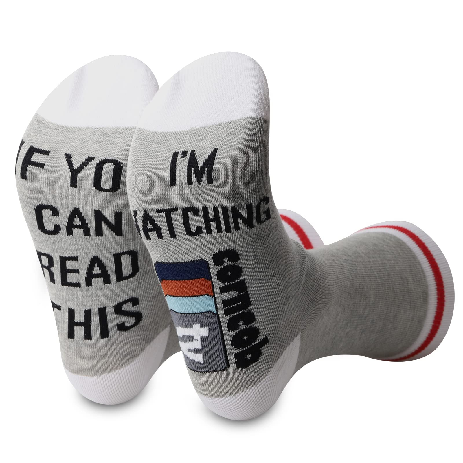 GJTIM 2 Pairs Funny TV Show Socks - I Think You Should Leave Inspired Novelty Socks for Women - Perfect Gift for Fans, Comedy Lovers & Prank Enthusiasts - Great for Cosplay, Themed Parties & TV Show Marathons