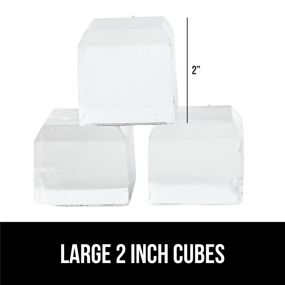 GORILLA GRIP Large Silicone Ice Cube Tray for Freezer - Stackable Lid, Easy Release Mold, 8 Giant Square Slow-Melting Ice Cubes for Whiskey, Cocktails, Iced Coffee | Perfect for Home Bars, Kitchen Essentials & Entertaining | 1-Pack Mint Green