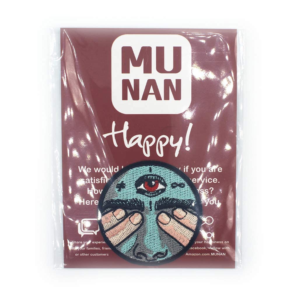 DIY MUNAN Embroidered Iron-On/Sew-On Patch - Funny 'I See What I Don't Want to See' Applique Badge for Jackets, Hats, Bags & Denim - Custom Clothing Embellishment for Teens & Adults