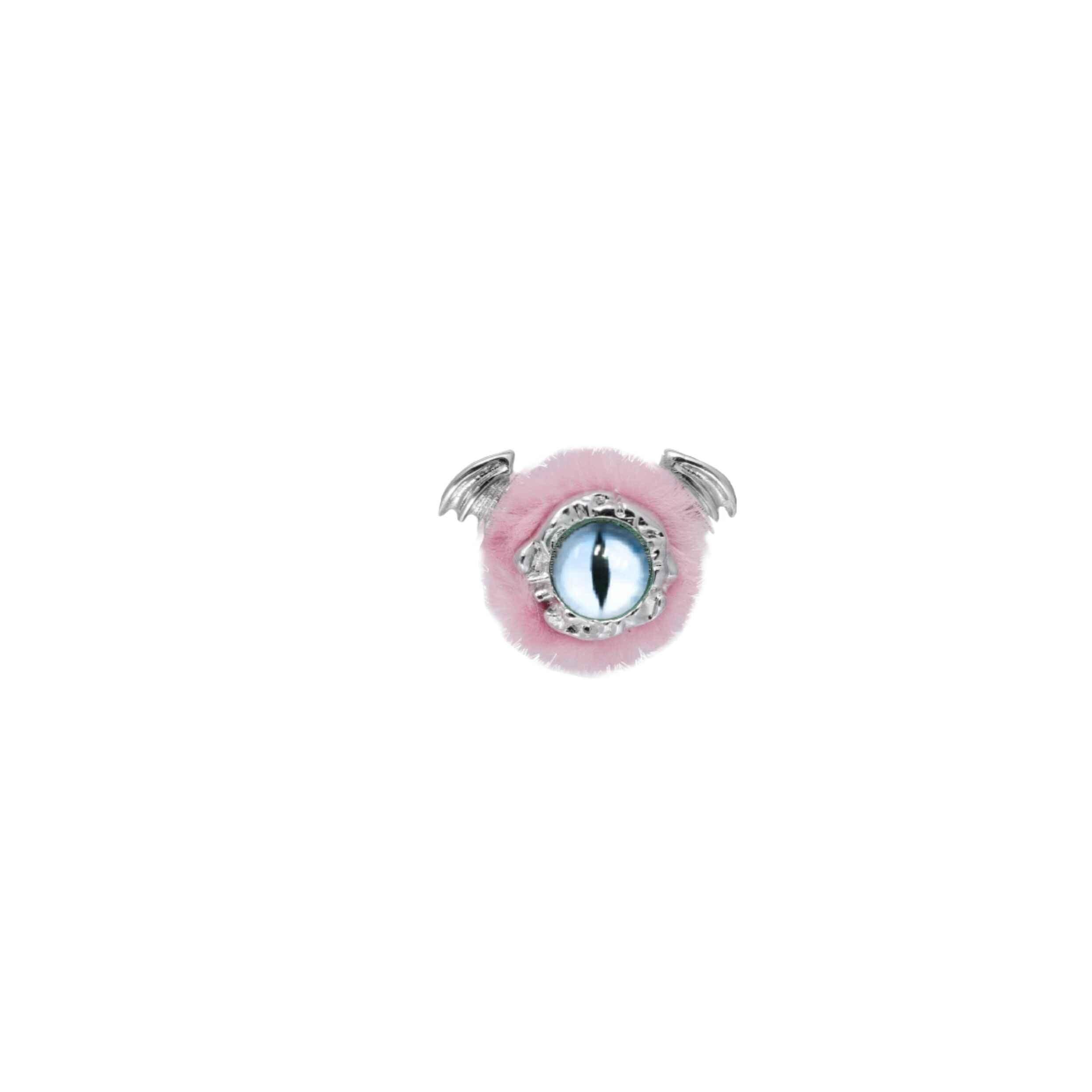 Little Demon Fluffy S925 Sterling Silver Demon Earrings - Gothic Punk Ear Clips for Women - Perfect for Halloween, Cosplay & Alternative Fashion