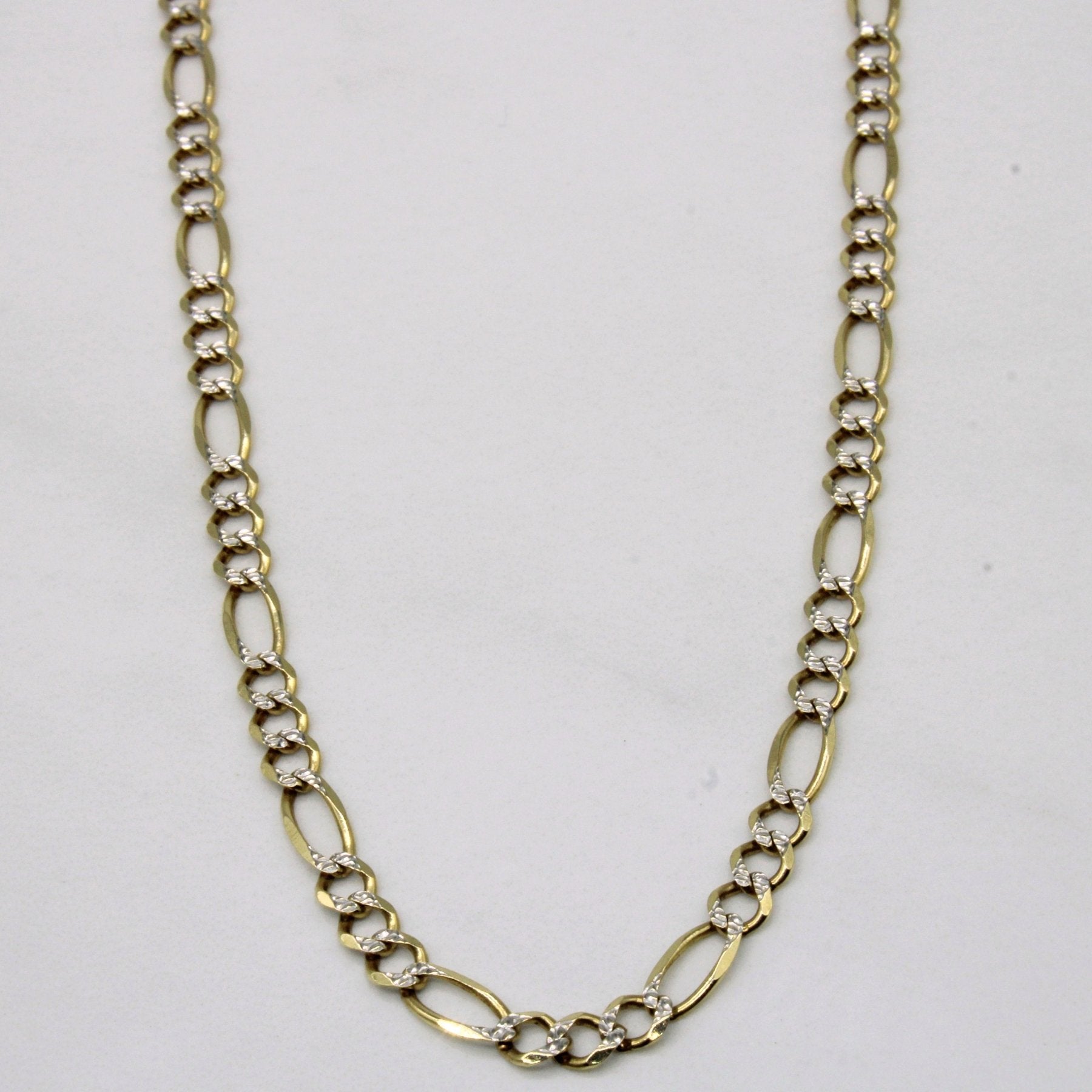 10K Two Tone Gold Figaro Chain Necklace 18 Inches - Elegant Jewelry for Men & Women, Perfect for Gifts, Parties, and Everyday Wear