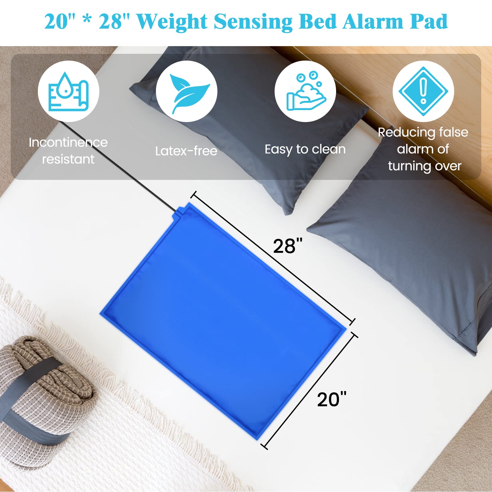 Briidea Elderly Bed Alarm with 20
