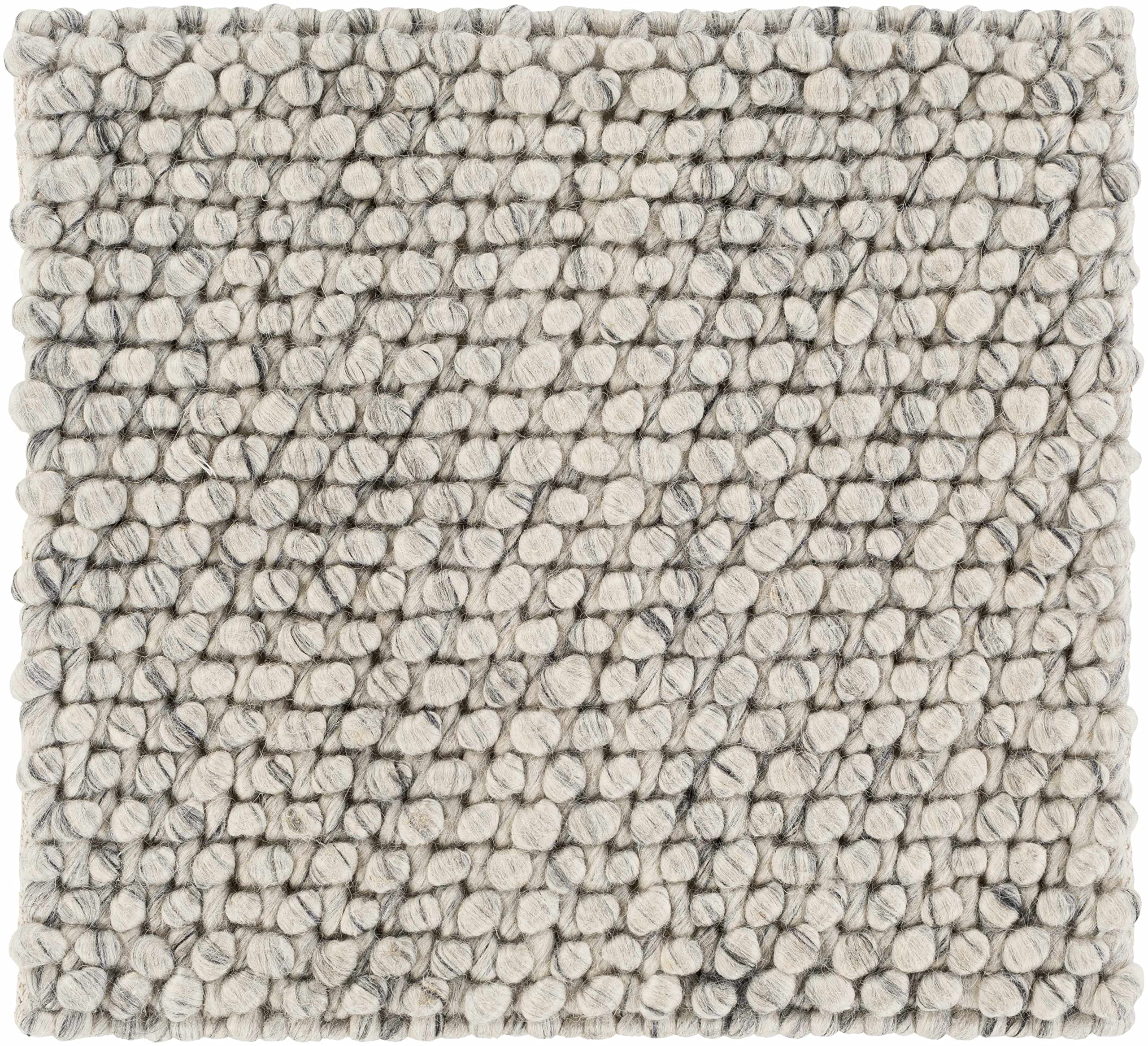 Hauteloom Limekiln Wool Area Rug - Soft & Durable Gray Ivory 6' x 9' - Perfect for Living Room, Bedroom, Office Decor
