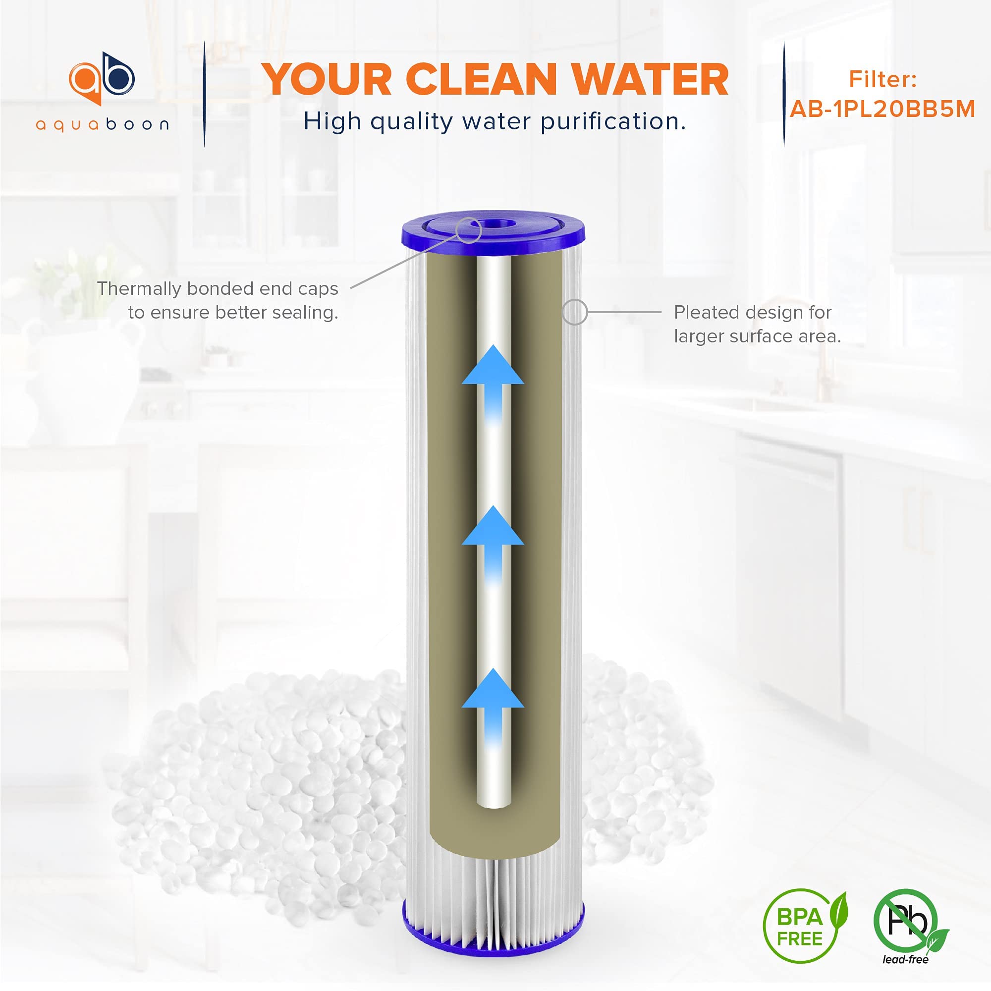 Aquaboon Whole House Sediment Water Filter 4.5