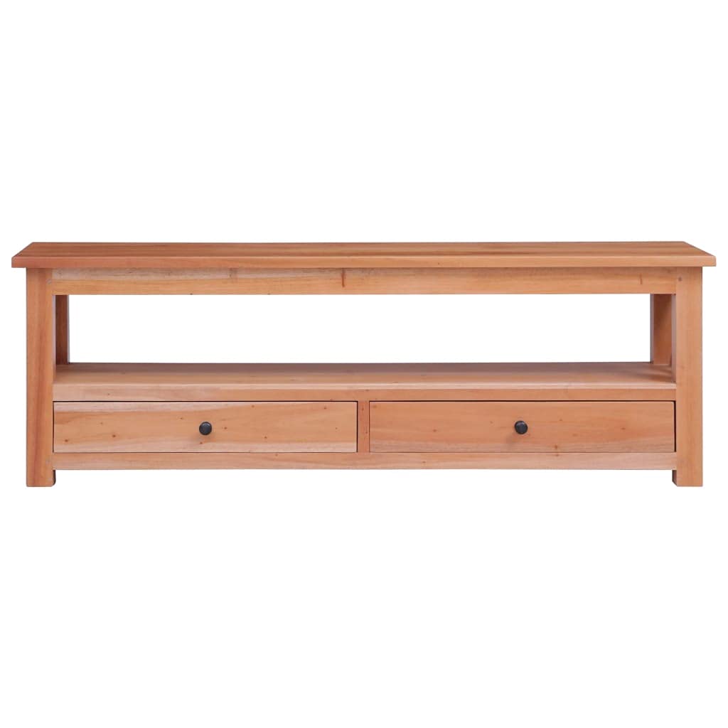 Mid-Century Modern TV Stand with 2 Drawers & Open Shelf - 47.2