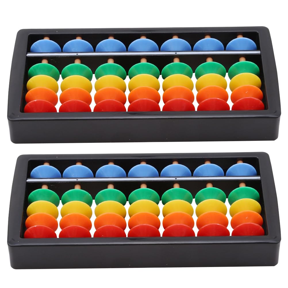 FAVOMOTO 2-Piece Plastic Abacus Calculator Set - Colorful Math Learning Tool for Kids | Chinese Soroban Counting Beads | Fun Educational Toy for Preschool & Elementary Students | Perfect for Homeschooling & Classroom Math Activities