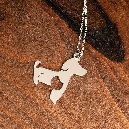 Silver Cat & Dog Necklace - Elegant Animal Pendant Jewelry for Pet Lovers | Perfect Gift for Cat & Dog Owners, Birthday & Anniversary Present