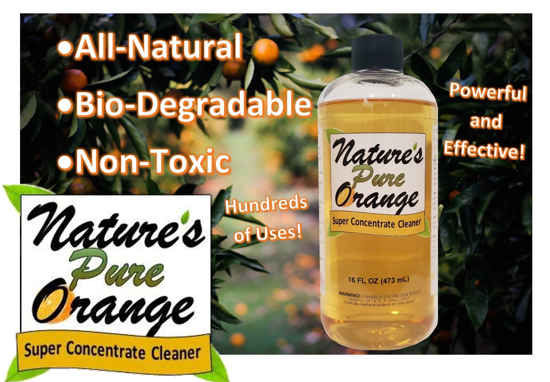 Super Concentrated Cleaner with D-Limonene Extract - Powerful Citrus Degreaser & Deodorizer (2 oz) - Perfect for Kitchen, Bathroom, Garage & Industrial Use
