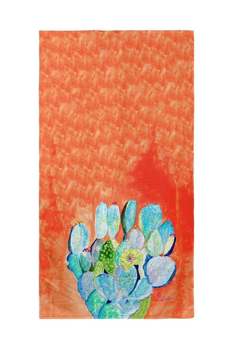 Betsy Drake Cactus II Beach Towel - Soft, Absorbent, Quick-Dry - Perfect for Pool, Beach, Vacation & Outdoor Activities