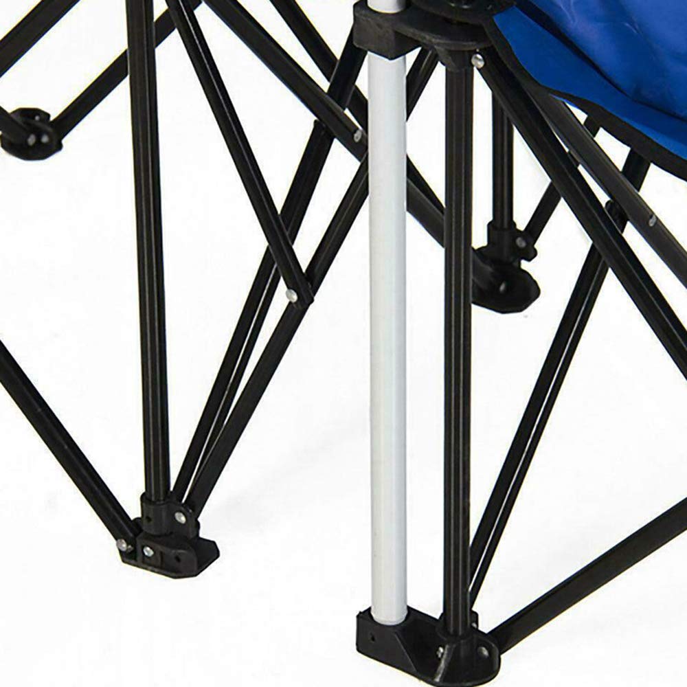 Portable Double Folding Picnic Chair with Umbrella, Mini Table & Beverage Holder - Lightweight Beach Camping Chair with Carrying Bag for Outdoor, Patio, Pool, Park, Backyard & Travel - Perfect for Picnics, BBQs, Camping & Beach Relaxation
