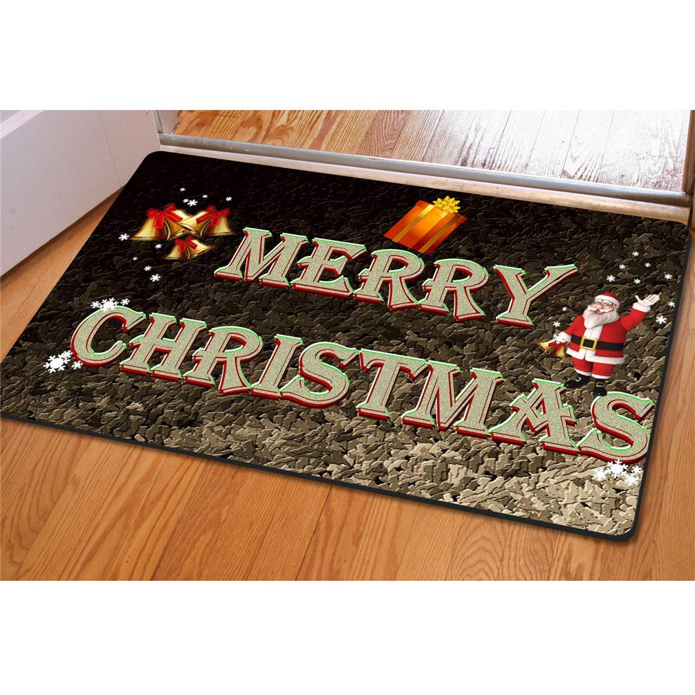 FUIBENG Stylish Indoor/Outdoor Christmas Doormat - Non-Slip Rubber Backing, Holiday Home Decor for Entryway, Front Door & Porch - Perfect for Festive Season Welcome Mats & Winter Home Decoration