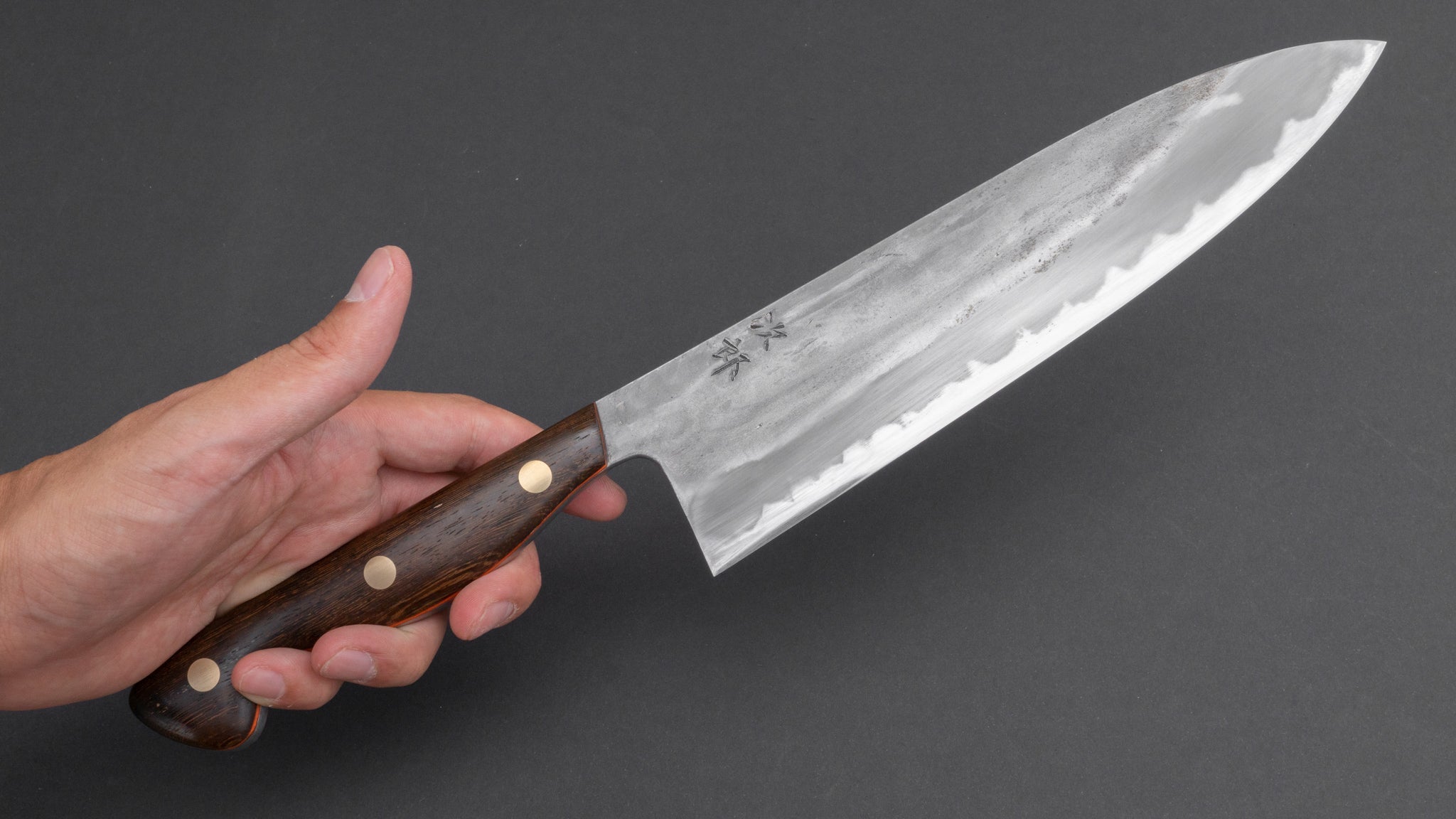 Premium Jiro Tsuchime Yo Gyuto 210mm Japanese Chef Knife with Tagayasan Handle - Professional Kitchen Tool for Slicing, Dicing & Meat Cutting (#024)