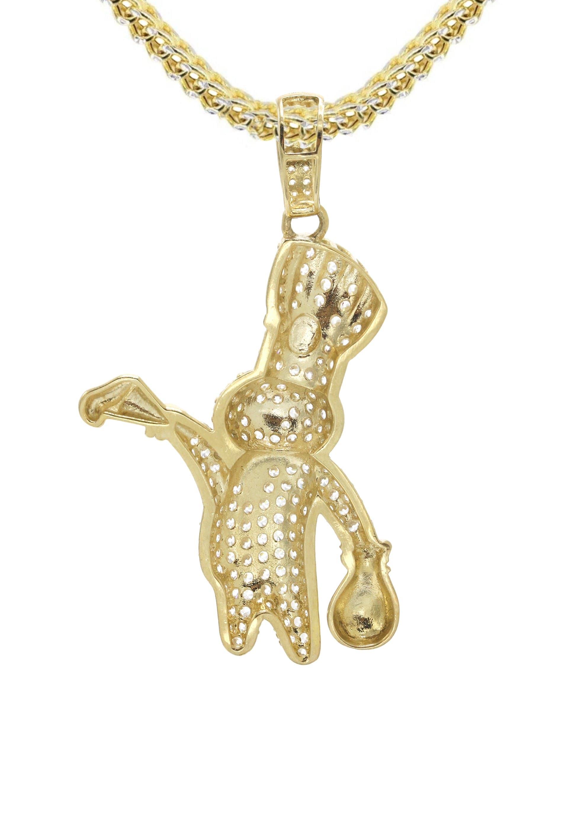 10K Yellow Gold Pillsbury Doughboy Pendant Necklace | 15.7 Grams | Gift for Bakers & Cooking Enthusiasts | Birthday, Anniversary, Christmas Jewelry Present