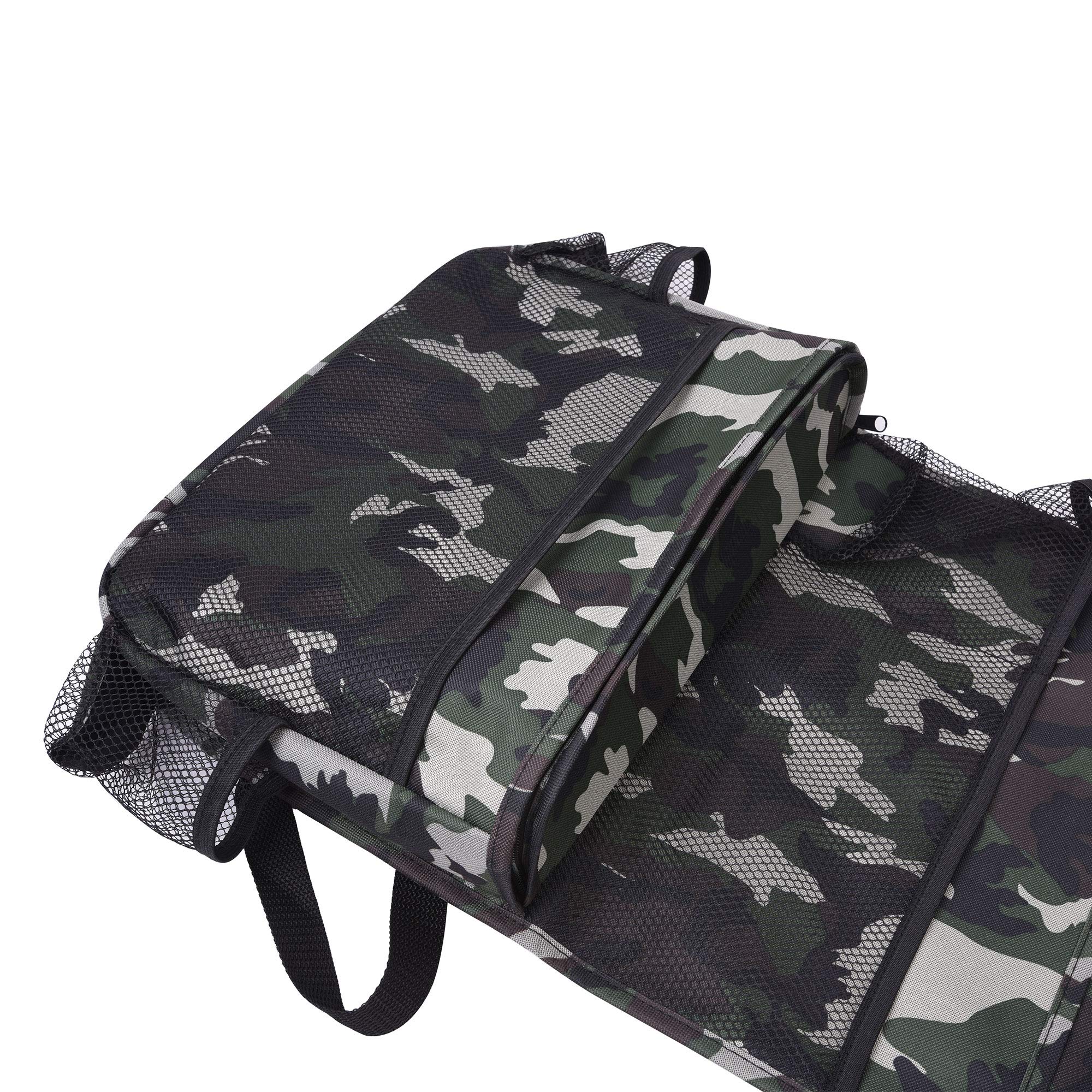 FH Group Multi-Pocket Camo Print Car Seat Back Organizer with Insulated Cooler - Universal Backseat Storage for Kids, Travel & Road Trips - Perfect for Toys, Snacks, Books & Road Trip Essentials
