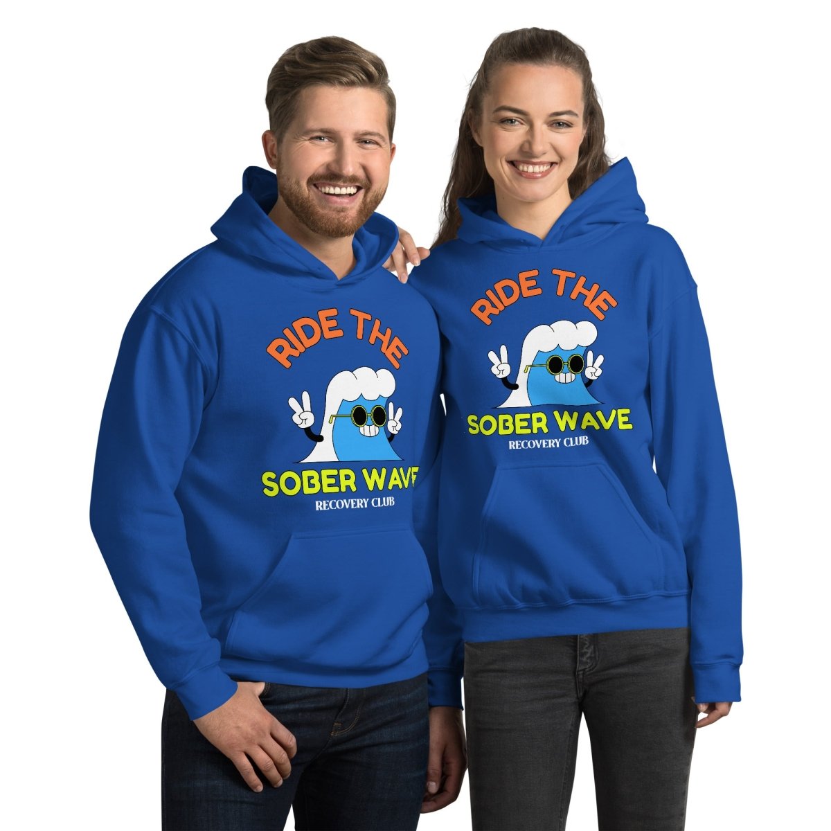 Sober Wave Unisex Hoodie - Comfortable & Stylish Pullover for Men & Women - Perfect for Casual Wear, Gym, and Outdoor Activities