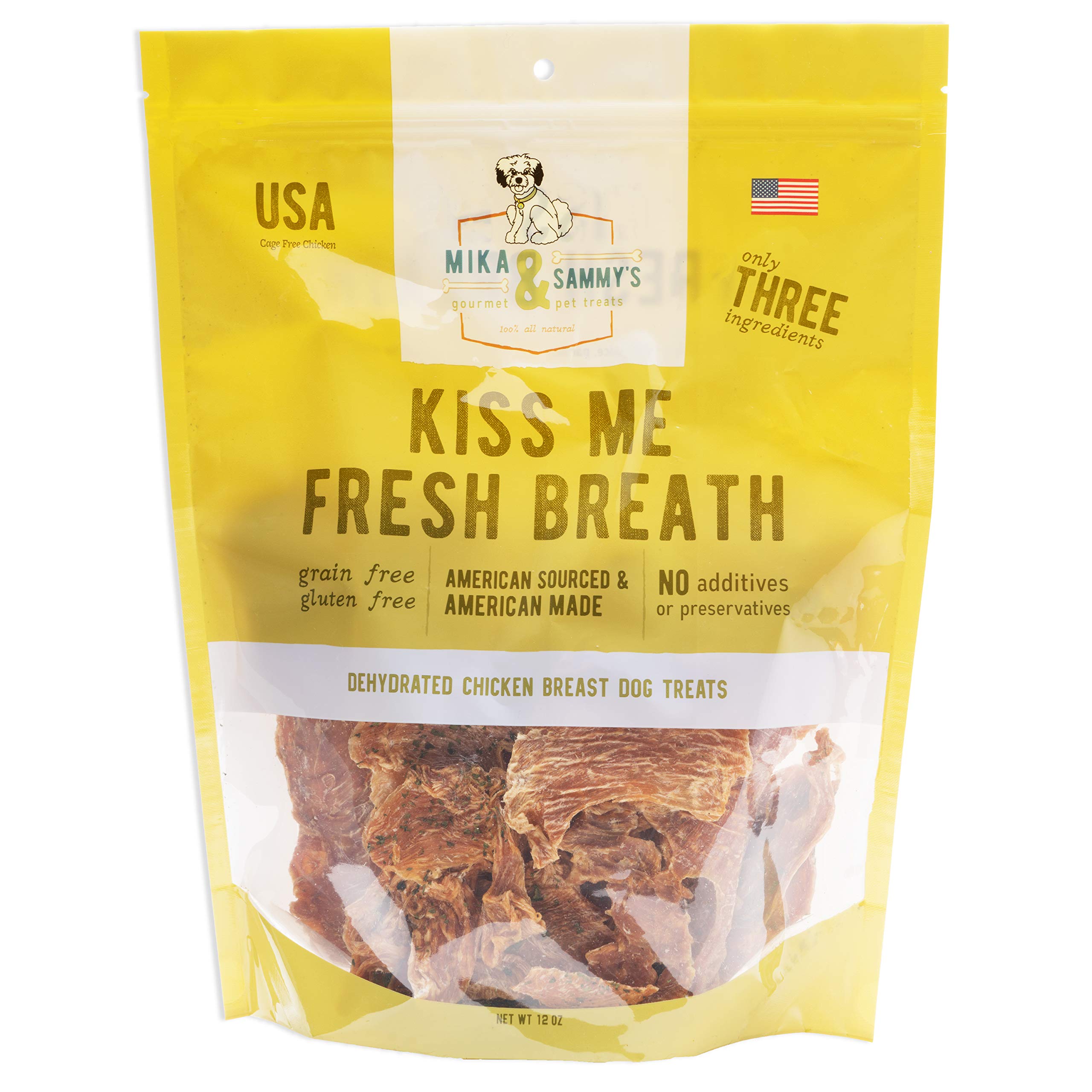 Premium Natural Chicken Jerky Dog Treats - Cage-Free, No Additives, Made in USA | Nutritious & Delicious Training Rewards for Small & Large Dogs | Freshens Breath - Perfect for Outdoor Adventures & Daily Snacking (12oz)