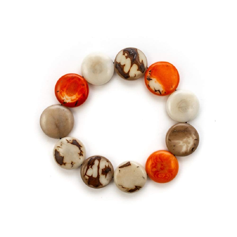 Eco-Friendly Boho Bracelets for Women - Sustainable Plant-Based Bohemian Jewelry - Stretch Beaded Hippie Bracelets for Yoga, Festivals & Everyday Wear