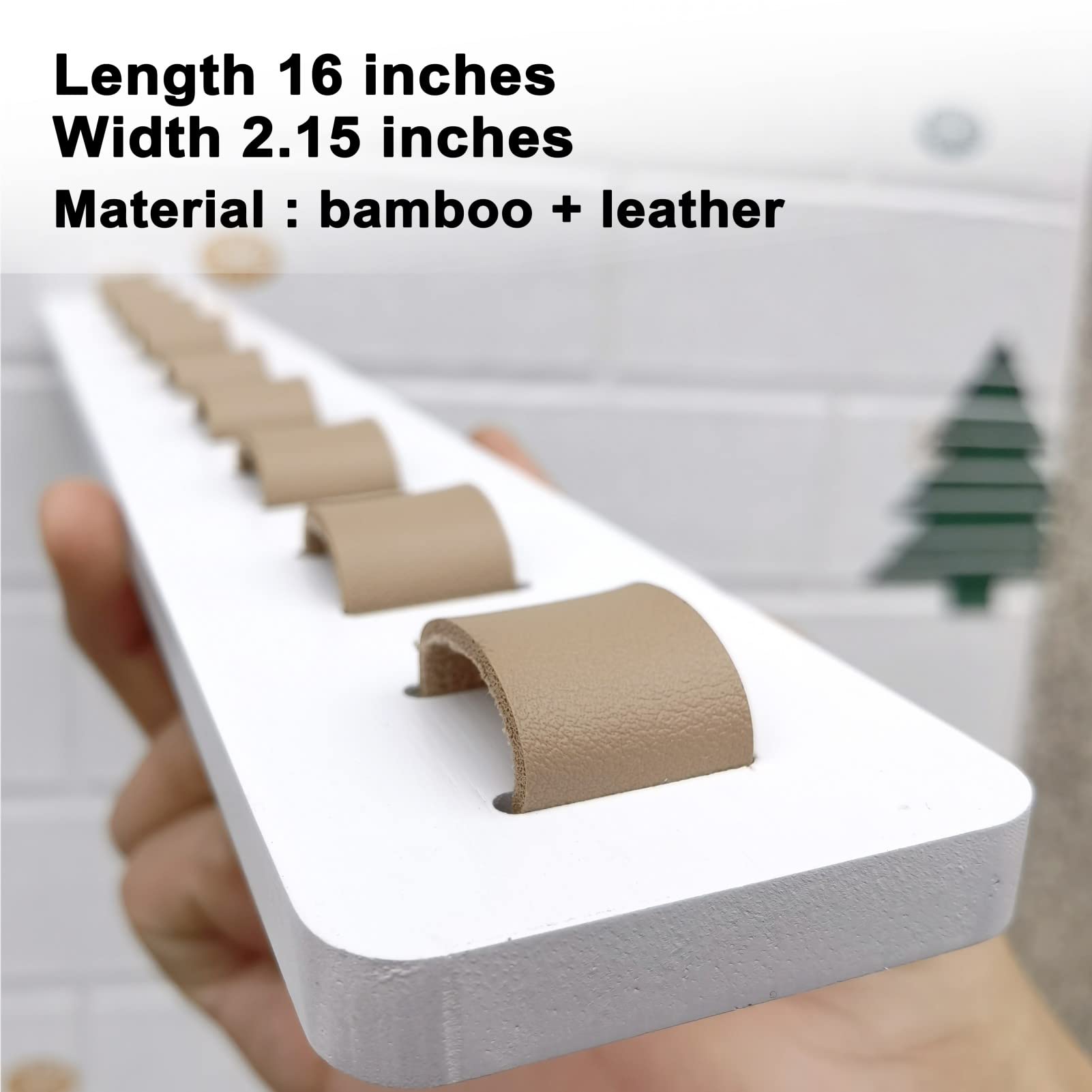 Wooden Wall Mounted Sunglasses Organizer - Sunglass Holder & Glasses Rack for Home Decor (White, 1pc) - Perfect for Bedroom, Bathroom & Entryway Organization