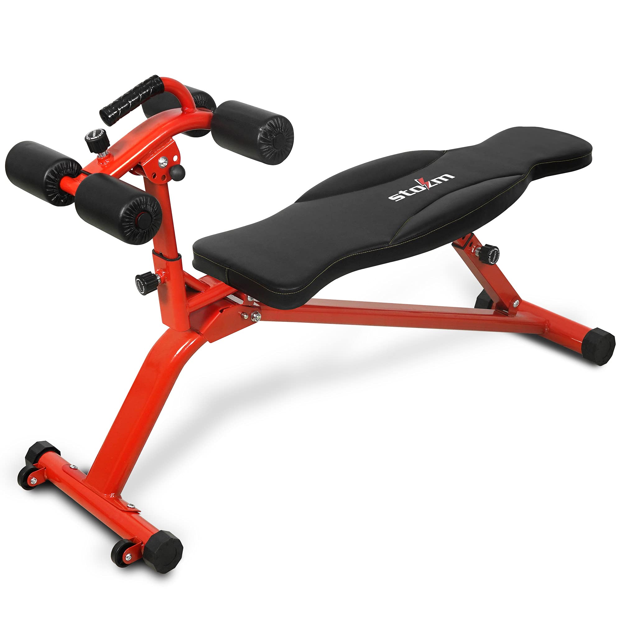 STOZM Adjustable Sit Up Bench & Weight Bench with Pull Up Bar - Full Body Workout Station for Strength Training at Home Gym - Perfect for Core Exercises, Ab Workouts & Muscle Building