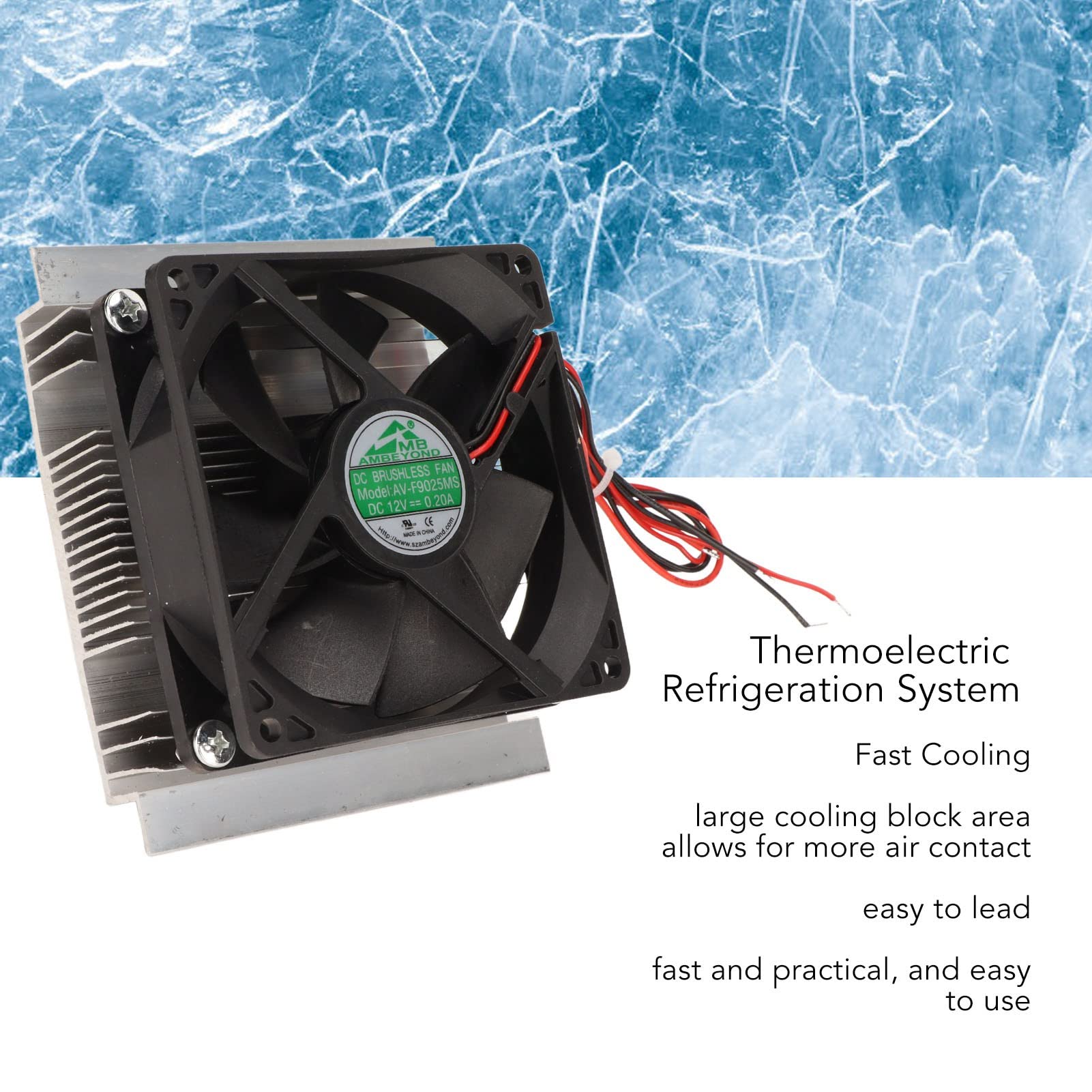 High-Efficiency Semiconductor Refrigeration Kit - Ultra Quiet Thermoelectric Cooling System for Mini Fridges | Perfect for Dorm Rooms, Offices, and Small Spaces