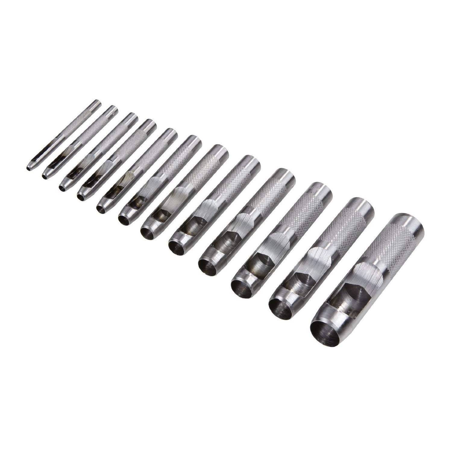 Steel Hollow Punch Set for Leather, Paper, Plastic, Rubber & Vinyl - 28mm Precise Hole Cutter with Secure Grip | DIY Crafting, Leatherworking & Upholstery Tool