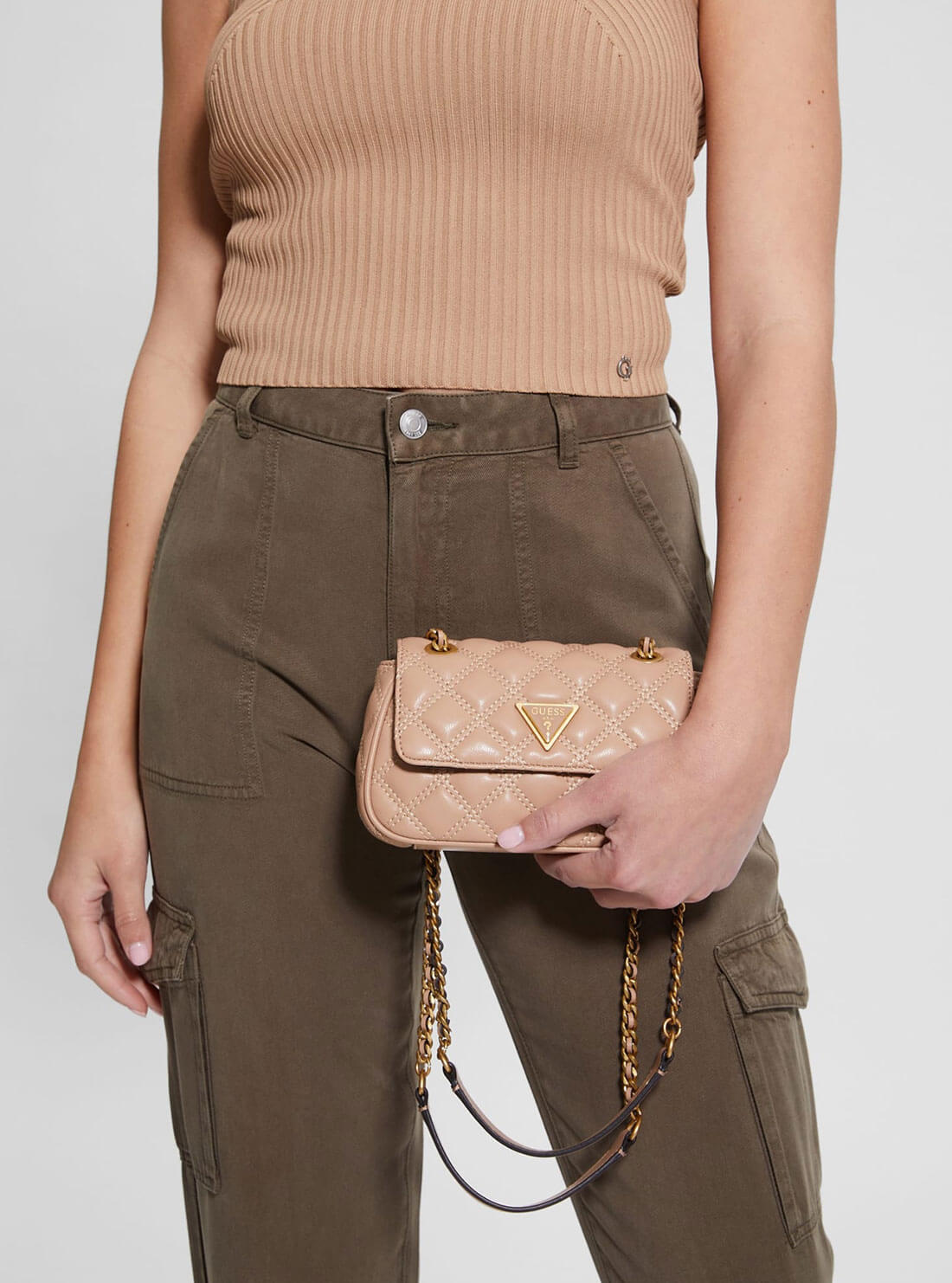 Stylish Beige Giully Mini Convertible Crossbody Bag for Women - Fashionable Shoulder Bag & Purse for Daily Use, Travel & Shopping
