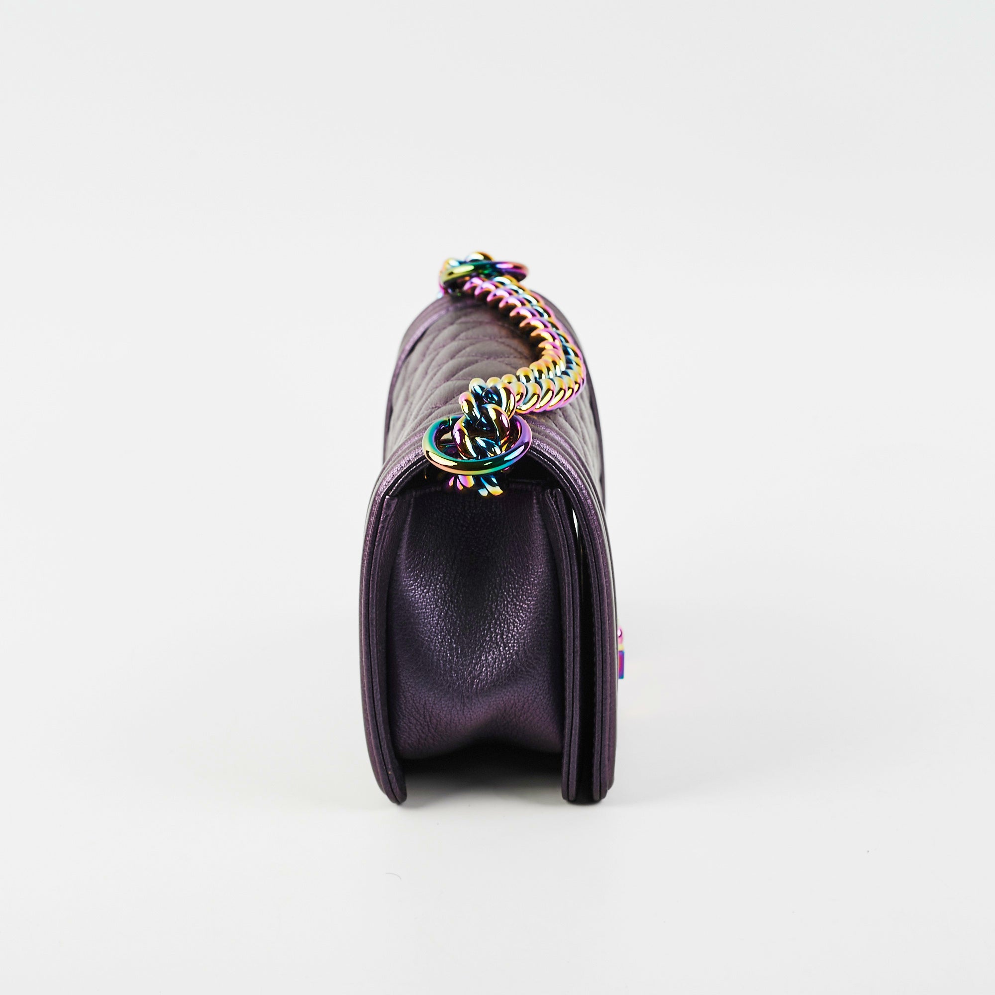 Chanel Small Boy Mermaid Iridescent Purple Shoulder Bag - Luxury Designer Crossbody Purse for Women | Perfect for Evening Parties, Date Nights & Special Occasions