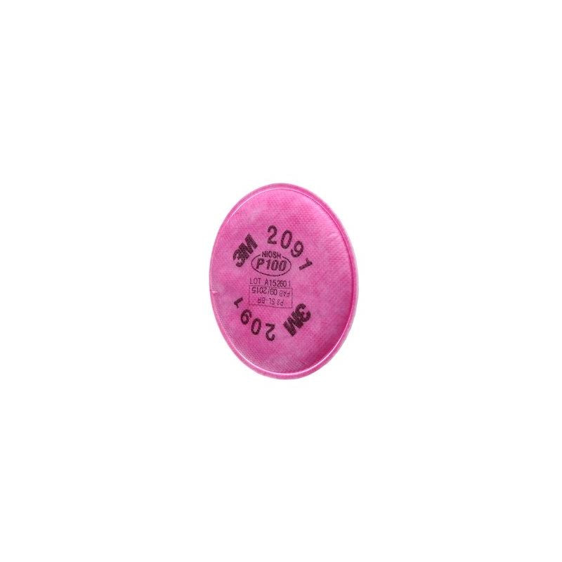 3M P100 Particulate Filter 2091 - NIOSH Certified for Dust, Mold & Particles - Ideal for Woodworking, Construction & DIY Projects