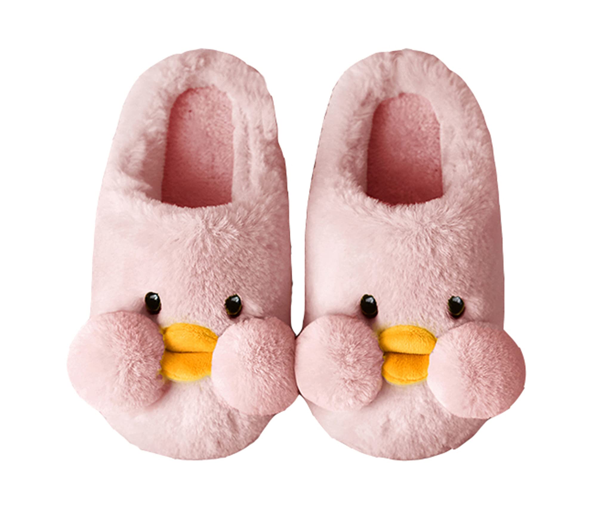 LANFIRE Women's Duck Slippers - Soft Plush Fuzzy Animal House Shoes for Winter Warmth - Cozy Cotton Indoor Slippers for Home, Lounge & Relaxation