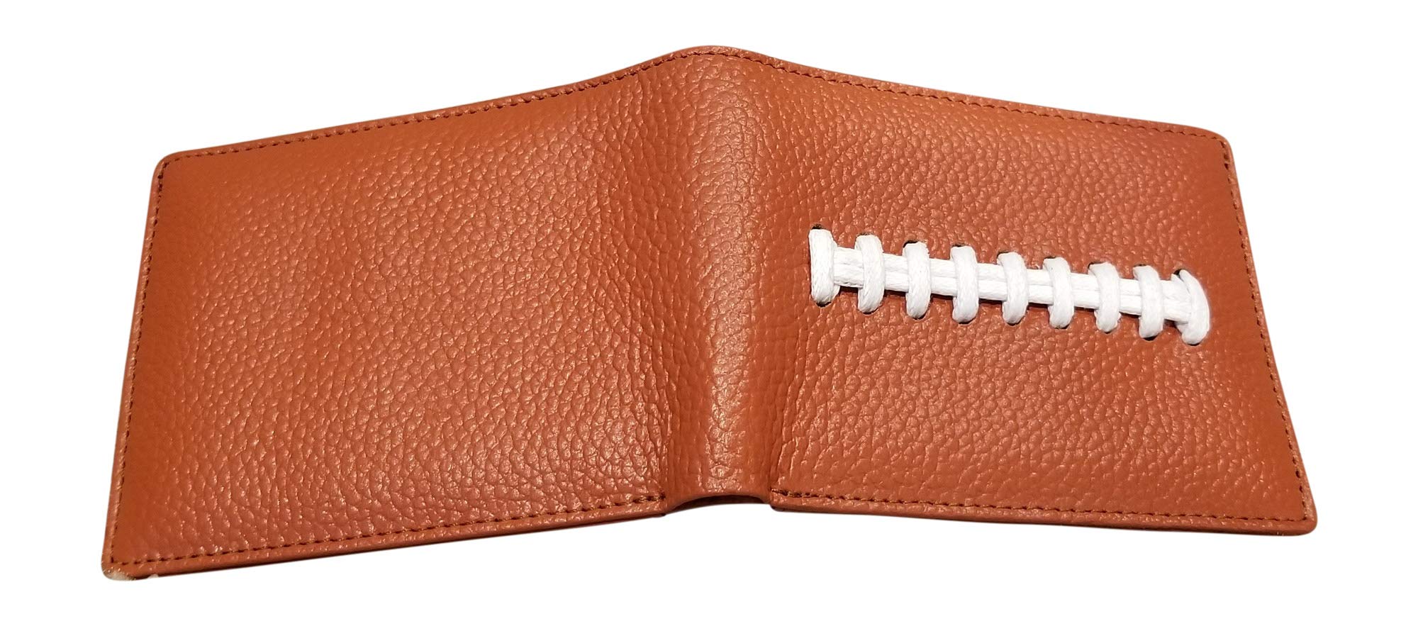 Premium Genuine Leather Bi-Fold Football Wallet for Men - RFID Blocking Slim Wallet with Card Slots & ID Window - Perfect Gift for Sports Fans & Everyday Carry