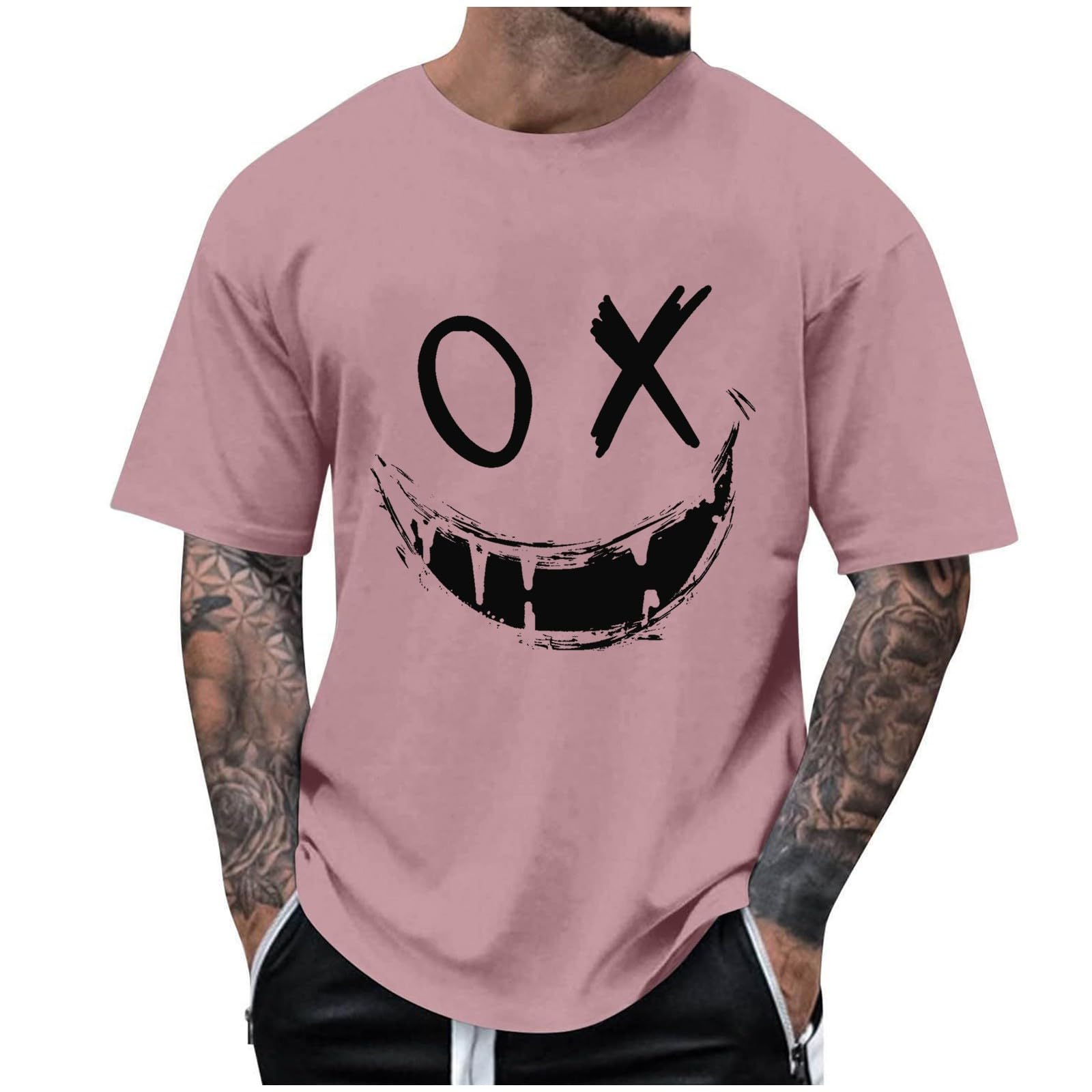 Men's Graphic T-Shirts | Short Sleeve Drop Shoulder Tee | Summer Fashion Printed Tshirts | Hip Hop Streetwear Tops | Casual Wear, Street Style & Music Festivals