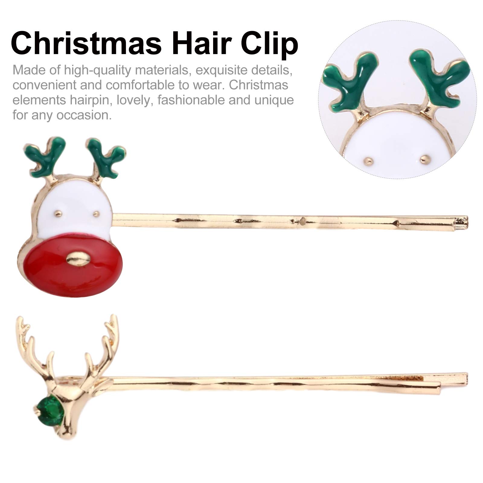 Christmas Hair Clips Set - 3PCS Snowman & Antler Hairpins, Alloy Hair Barrettes for Women, Girls Holiday Party Hair Accessories (Perfect for Christmas Parties, Gift Exchanges & Festive Celebrations)