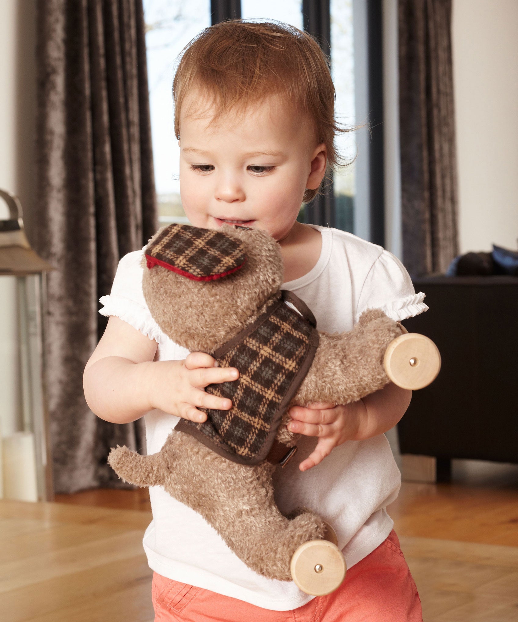 Percy Pup Pull Along Toy - Interactive Dog Toy for Toddlers, Durable Wooden Pull Toy for Kids - Perfect for Indoor Play, Outdoor Walks & Early Childhood Development