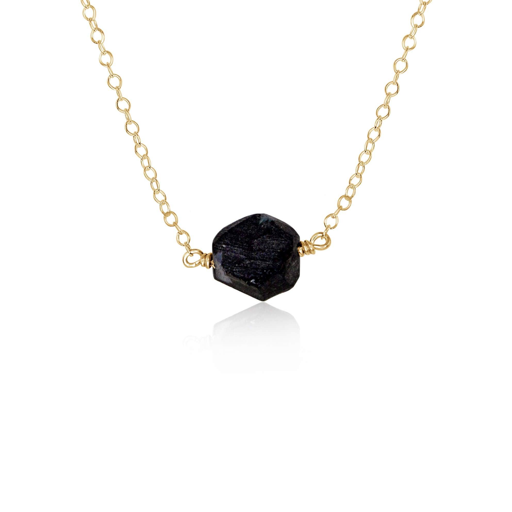 Raw Obsidian Crystal Nugget Necklace - Natural Black Stone Pendant for Women & Men | Perfect for Meditation, Energy Healing & Spiritual Protection Jewelry