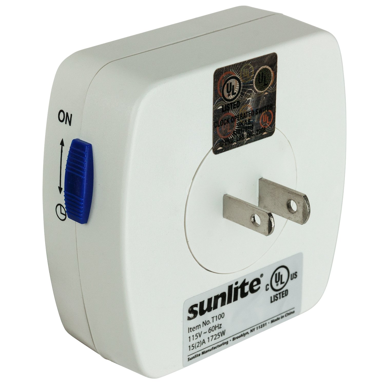 Sunlite 05000-SU T100 24 Hour Appliance Timer - Programmable Outlet Timer for Lights, Fans & Appliances - Perfect for Home, Office & Vacation Use
