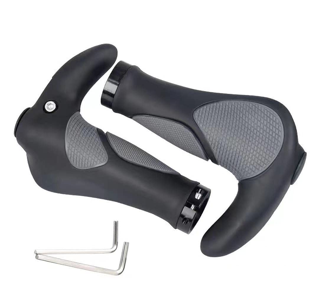MUYDZ Ergonomic Anti-Slip Bike Handlebar Grips - 1 Pair Rubber Mountain/Road Bicycle Grips for Comfortable Cycling | Perfect for MTB, Commuting & Outdoor Adventures