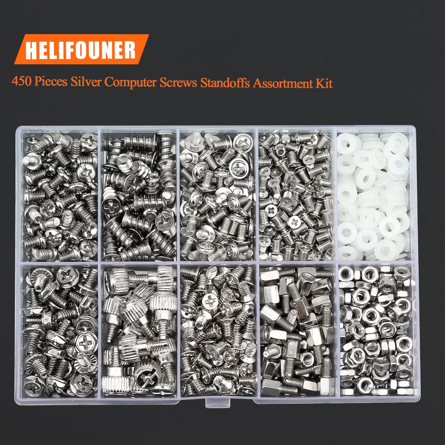 450-Piece Computer Standoffs & Screws Assortment Kit - Compatible with 2.5