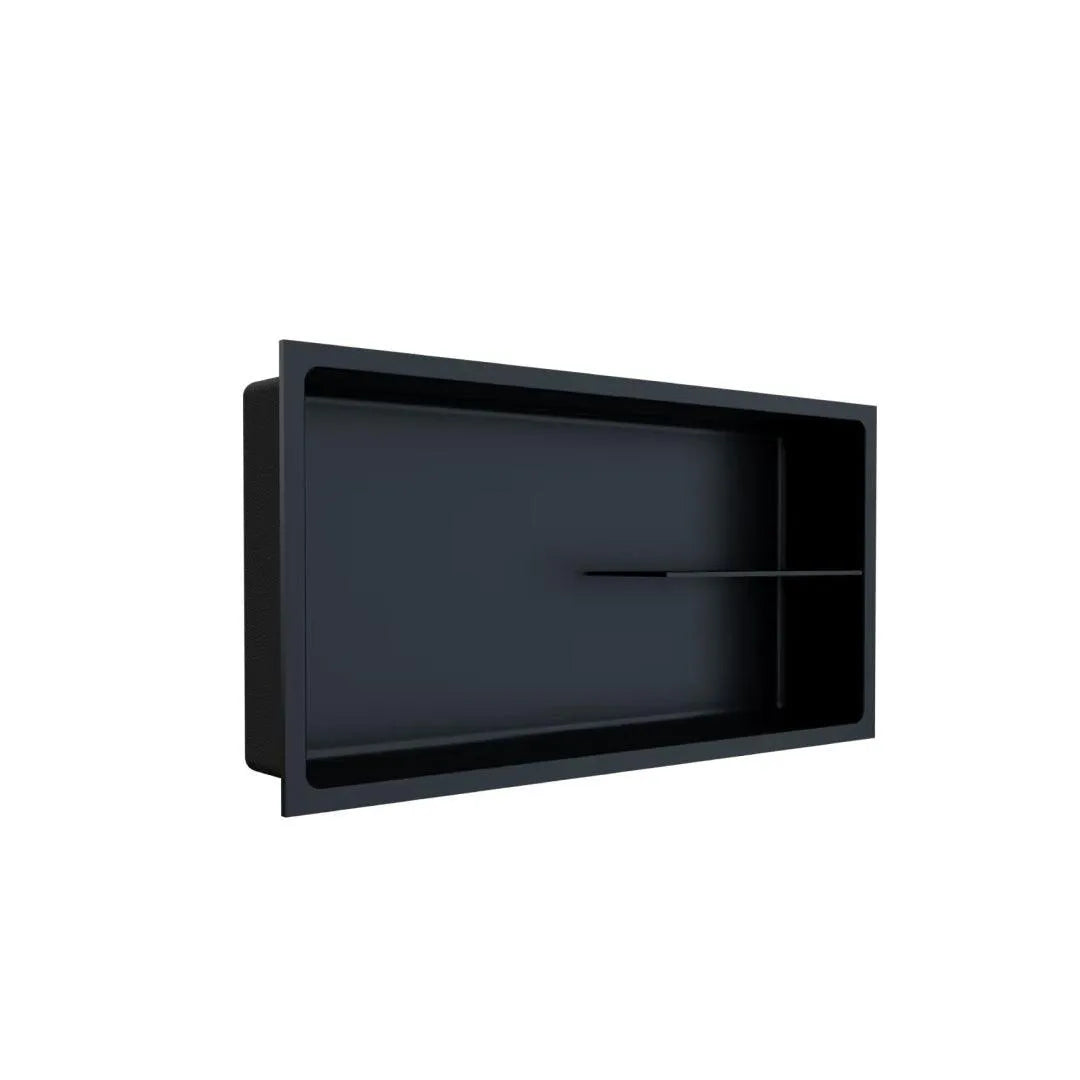 Stainless Steel Shower Niche with Half Shelf - 12 x 24 Inch Bathroom Storage Organizer for Shampoo, Soap & Bath Essentials - Perfect for Modern Bathroom & Spa Decor