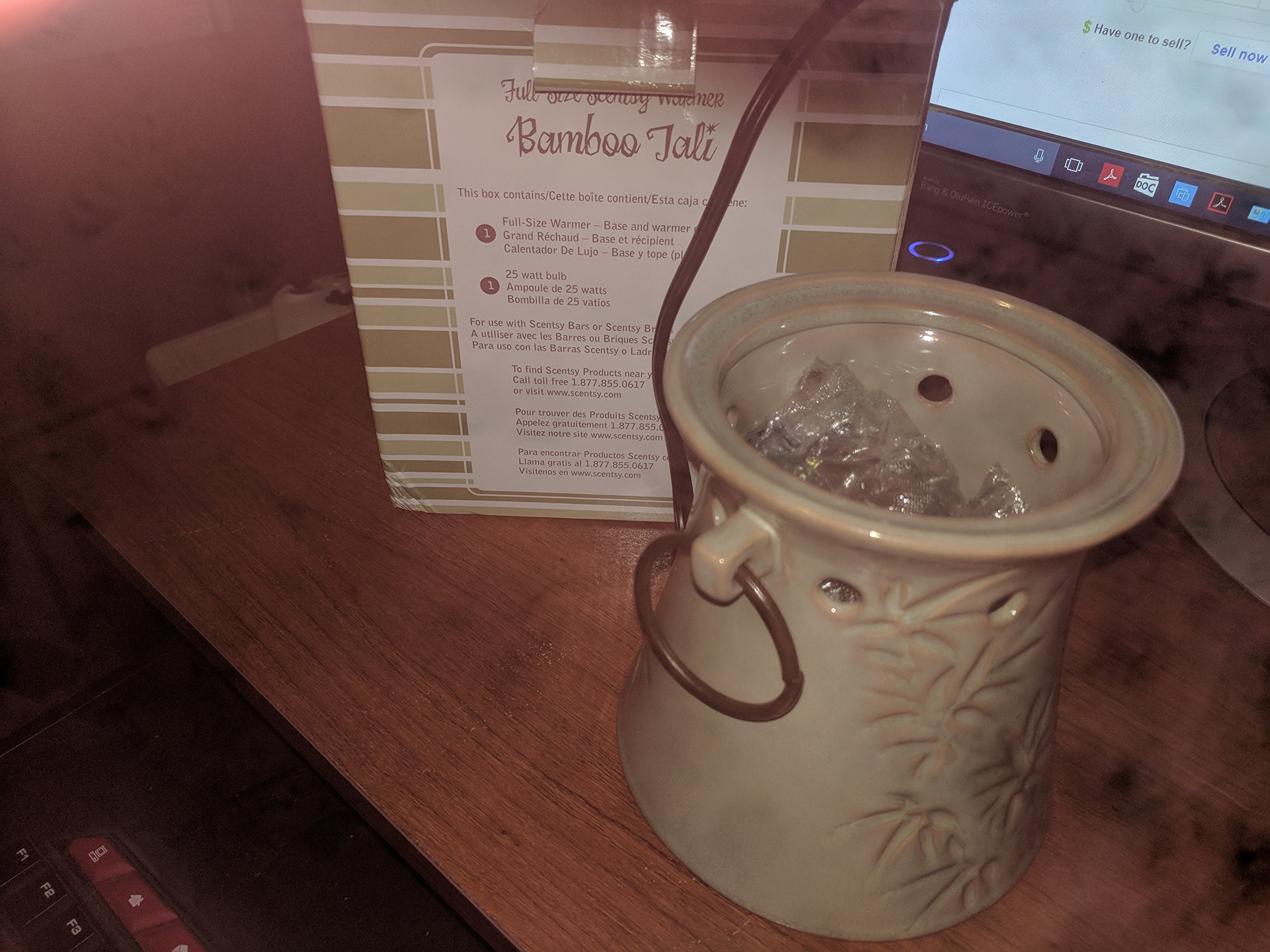 Premium Scentsy Bamboo Tali Full-Size Wax Warmer - Aromatherapy Diffuser for Home, Office & Spa Relaxation