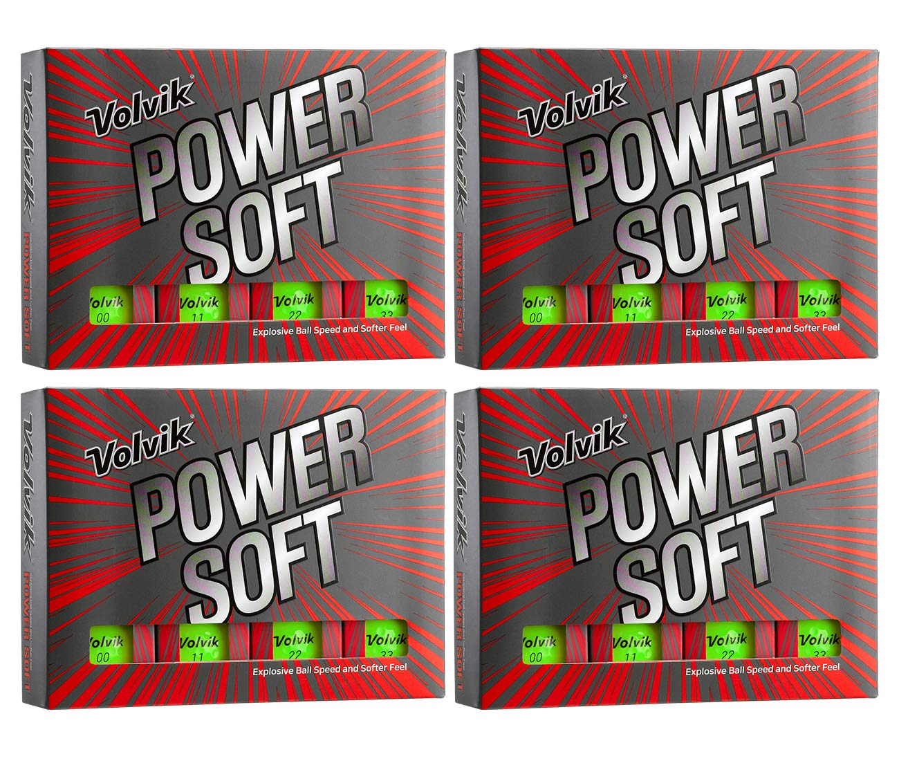 Volvik Power Soft High-Speed Golf Balls - 48 Pack (4 Dozen) Premium Bundle Gift Set for Men & Women | Long Distance & Soft Feel | Perfect for Tournaments, Driving Range & Casual Play