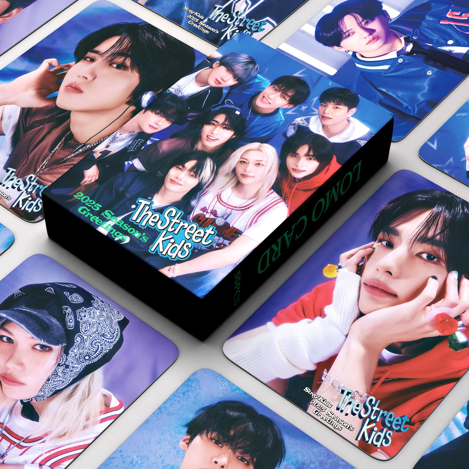 PYAJUU Stray Kids Photocard Set - 55PCS K-pop Album Lomo Cards (Bangchan, Felix) | Official Merch Collection for Fans, Display & Scrapbooking